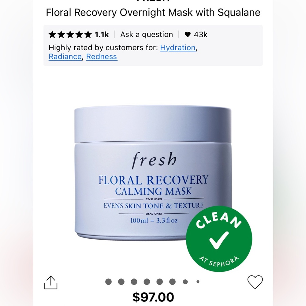 Fresh Floral Recovery Calming Mask - Picture 4 of 7